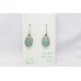 Earrings Silver 925 Sterling Dangle Drop Women Turquoise Gem Stone Handmade C752